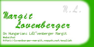 margit lovenberger business card